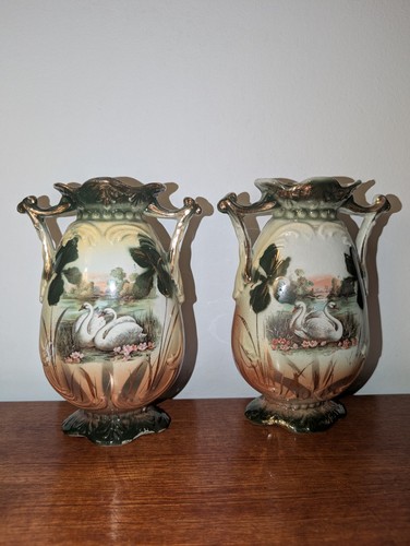 Antique vase pair two - antique,