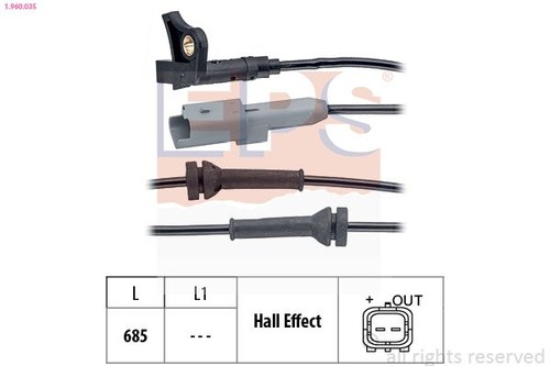 Sensor wheel speed 960 035 - wheel,
