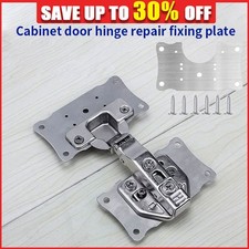 Cabinet Hinge Repair Plate Cupboard Wardrobe Door Kit With Screws 1/2/4/8/10PCS