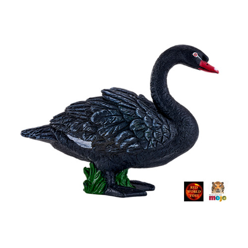 Black swan bird toy - black,