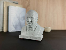 WINSTON CHURCHILL | Premium Heavy Concrete Bust Statue