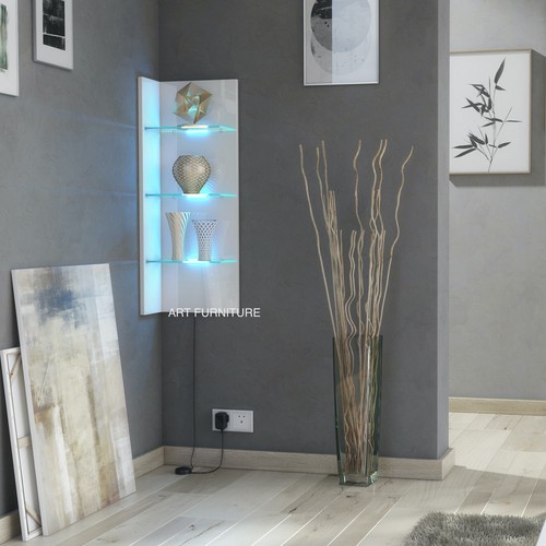 Floating display cabinet white - cabinet,