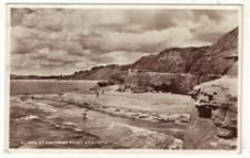 Real photo postcard cliffs - real,
