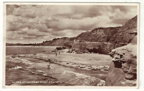 Real photo postcard cliffs - real,