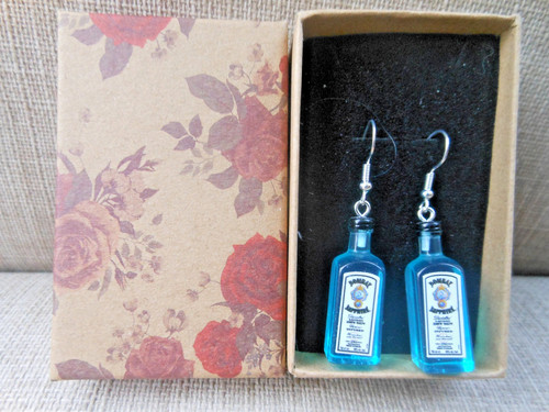 Earrings bombay sapphire gin - sapphire,