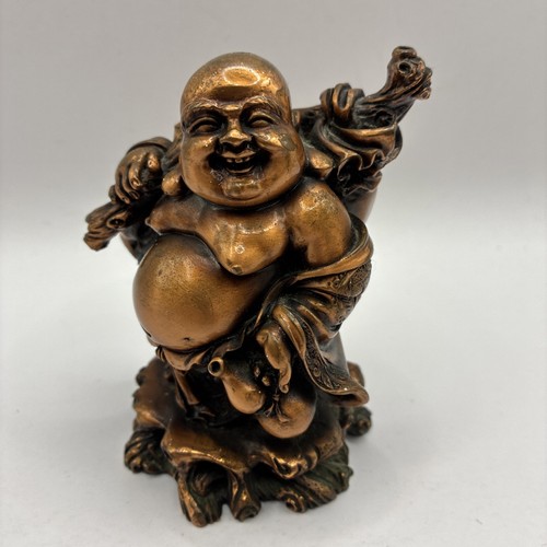 Laughing buddha statue - statue, 11cm