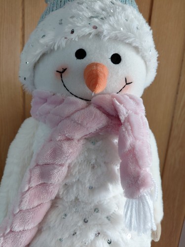 Tall plush snowman - snowman, ornament