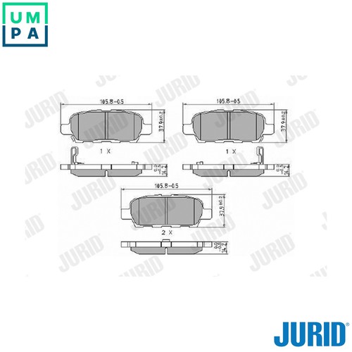 Brake pad set disc - brake,