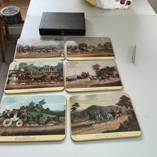 6x VINTAGE PLACE MATS WITH