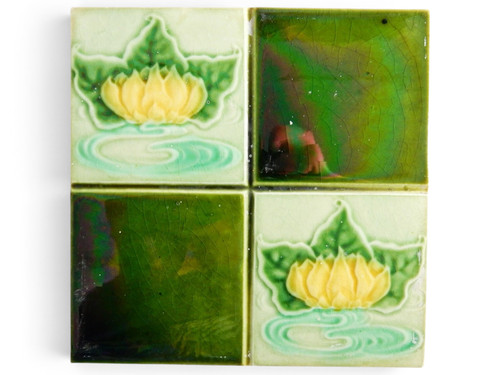 Antique tile washstand - antique,