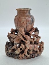 Chinese carved soapstone brush