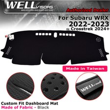 Dash Mat Cover Black For Subaru 2022-2023 WRX 2024-2025 Crosstrek WELLvisors