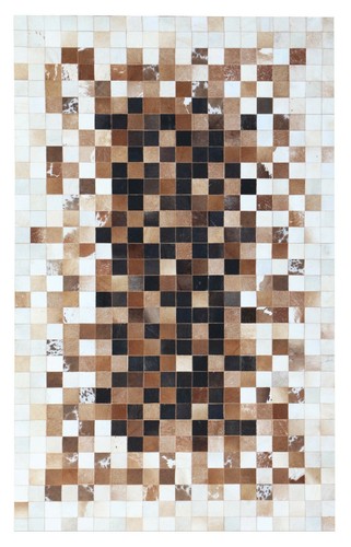 Cowhide patchwork brown area - patchwork,