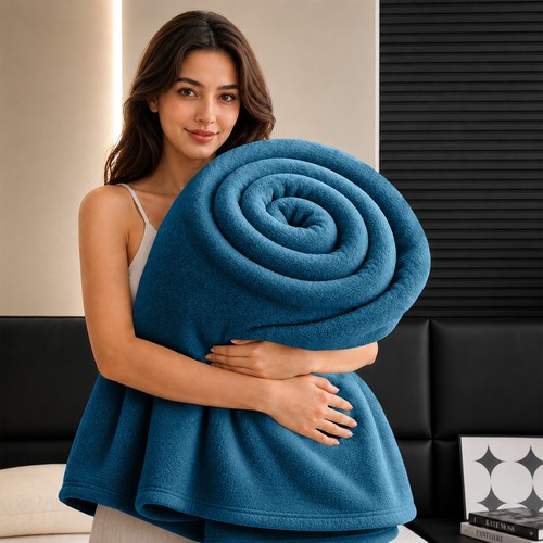 Fuzzy fleece blanket - fleece, cozy