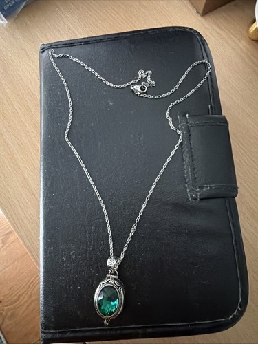 Antique silver necklace with - antique,