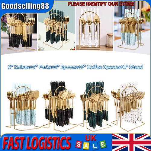 Pcs cutlery set with - cutlery, stand