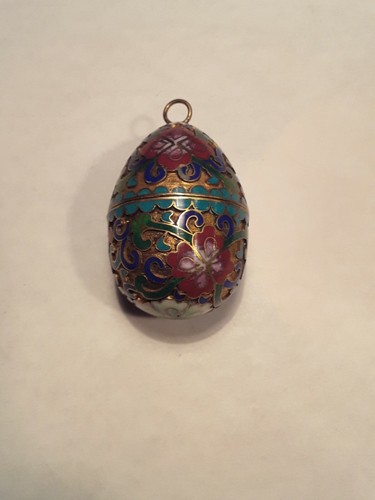 Antique chinese enamel egg box - antique,