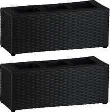 Set of 2x Poly Rattan Mini