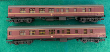 BRITISH RAILWAYS MAROON COACHES SET OF 2. S. 1  gOOD BY DAPOL