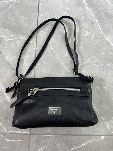 Fossil black 100 leather - black,
