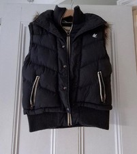 Ladies SOULCAL & Co Padded Puffa Faux Fur Hooded Gilet Bodywarmer 40 UK 12