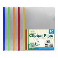 A4 Clear Strip Files Document Paper Storage Clip Bar Folder Slide Binder Office