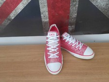 CONVERSE ALL STAR DOUBLE TONGUE PINK SHIMMER VINTAGE LOWS SIZE UK 5 EURO 38
