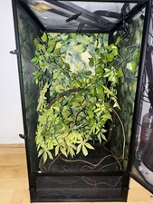 ZooMed ReptiBreeze Chameleon Starter Kit Setup 41x41x76cm Mesh Screen Cage