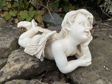 Laying Cherub Angel Garden