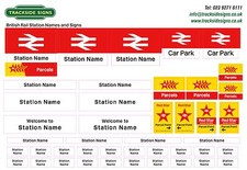 British Rail Model Railway Station Name Signs - O Gauge (7mm) Trackside Signs