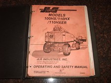JLG 100HX 110HX 110HXER MAN LIFT MAINTENANCE OPERATOR SERVICE SHOP REPAIR MANUAL