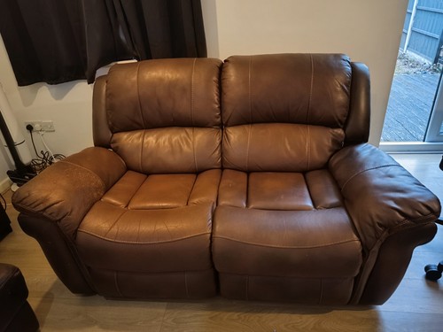 Leather recliner sofa seater - leather,