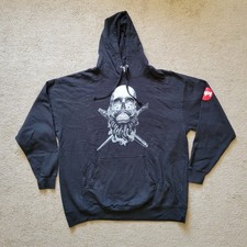 Necessary Evil Mouth FX Pullover Sweatshirt Black Hoodie XXL Makeup Artist