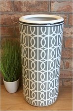 Grey Circles  Ceramic Umbrella