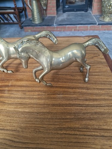 Pair vintage solid brass - of,