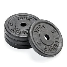 Weight Plates 4 Pack, York Fitness Standard Cast Iron Strength Training in 5 Kg