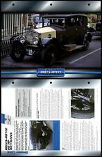 Rolls-Royce 20 HP Weyman - 1923 - Saloons - Atlas Dream Cars Fact File Card