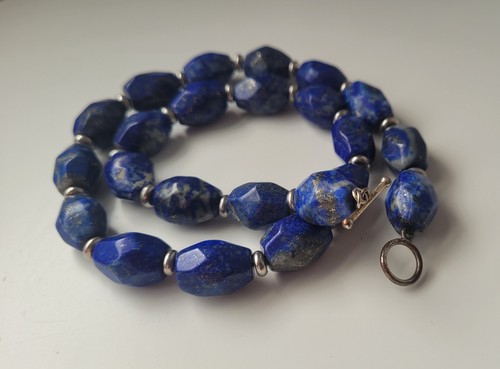 Vintage faceted lapis lazuli - vintage,