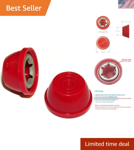 Pack red plastic hub caps - hub,