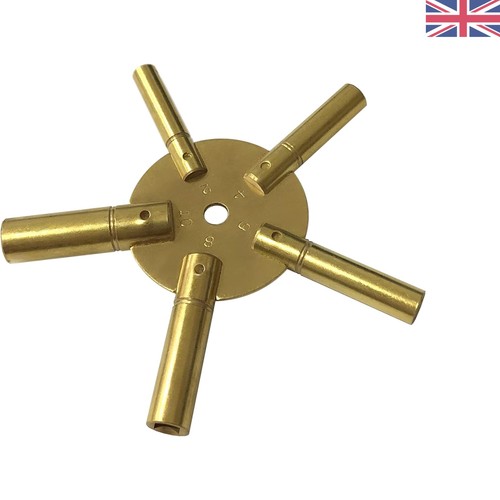 Gold brass clock spider - gold, key
