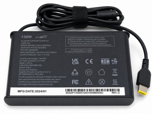 135w slim laptop charger - 135w,