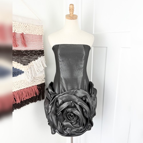 Jovani silver metallic rosette - jovani,