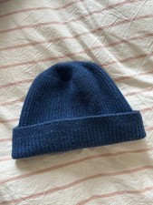 Carrier Company Norfolk Blue Ribbed Merino Wool Beanie Hat