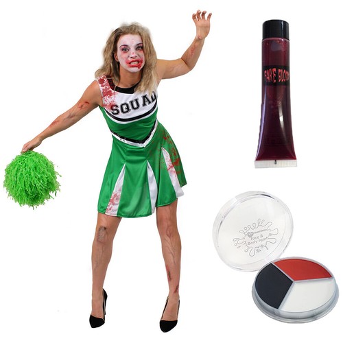 Green zombie cheerleader - green,