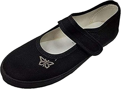 Girls school shoes - shoes, butterfly