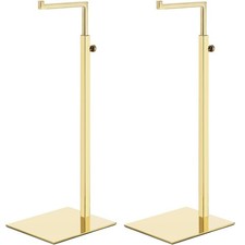 Gold Purse Display Stands 2 Pack Adjustable Height Handbag Rack Stainless Steel