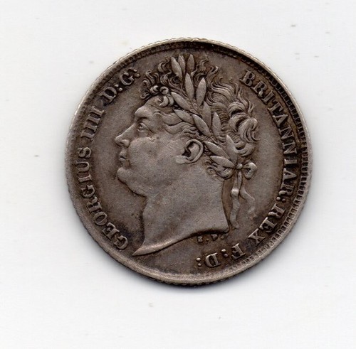 1825 sixpence george iv - sixpence,,