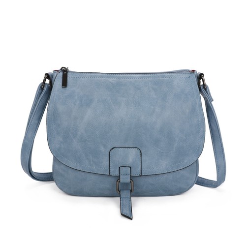 Ladies leather detail satchel - leather,