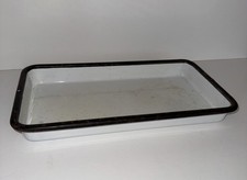 Vintage 1940s  enamel ware oven dish Tray