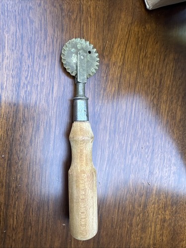 Vintage wooden brass pastry - vintage, wooden/brass